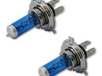 7 Inch Crystal Glass/Metal Headlight 60/55 Halogen H4 White Light Bulb Headlamp Pair Octane Lighting