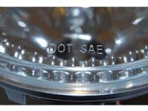 7 Inch Halogen Amber SC LED Halo Ring Angel Eye Headlight Headlamp Light Bulb Pair Octane Lighting