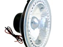 7 Inch Halogen Amber SC LED Halo Ring Angel Eye Headlight Headlamp Light Bulb Pair Octane Lighting