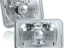 4X6 Halogen Semi Sealed H4 Headlight Headlamp Bulbs Diamond Crystal Clear Pair Octane Lighting