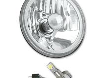 5 3/4 Red COB LED Halo Angel Eye Crystal Clear Headlamp 6k LED Light Bulb Pair Octane Lighting