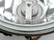 5 3/4 Red COB LED Halo Angel Eye Crystal Clear Headlamp 6k LED Light Bulb Pair Octane Lighting