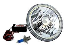 5 3/4 Inch Red LED COB SMD Halo Angel Eye Halogen Light Bulb Metal Headlights Pair Octane Lighting