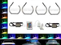 Octane Lighting Multi-Color LED RGB Headlight Halo Ring Set Fits 99-02 Silverado 00-06 Suburban Tahoe