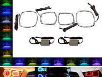 Multi-Color Changing LED RGB Headlight Halo Ring Set For 11-14 Dodge Charger Octane Lighting