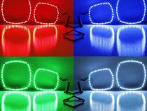 Multi-Color Changing LED RGB Headlight Halo Ring Set For 11-14 Dodge Charger Octane Lighting
