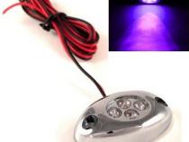 1Pc Purple LED Chrome Accent Module Motorcycle Chopper Frame Neon Glow Light Pod Octane Lighting