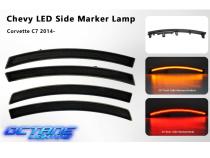 Smoked Front and Rear LED Side Marker Light Lens Set For 14-19 C7 Corvette Octane Lighting